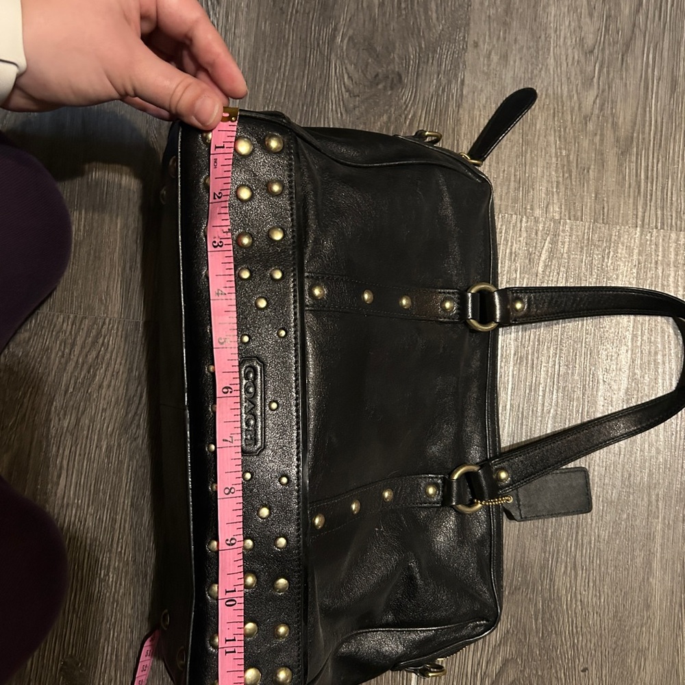 Studded Coach Shoulder Bag - Picture 11 of 14